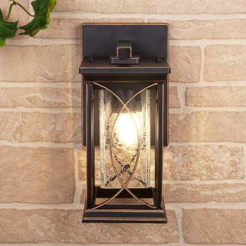 Уличный настенный светильник Elektrostandard Spica D GL 1026D Black Gold-4