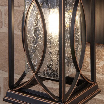 Уличный настенный светильник Elektrostandard Spica D GL 1026D Black Gold-5