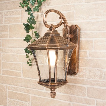 Уличный настенный светильник Elektrostandard Virgo GLXT-1450D Black Gold