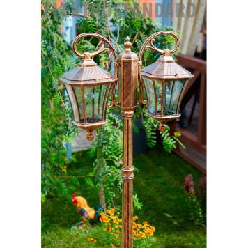 Уличный фонарь Elektrostandard Virgo GLXT-1450F/2 Black Gold-4