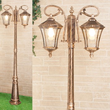 Уличный фонарь Elektrostandard Virgo GLXT-1450F/2 Black Gold-5