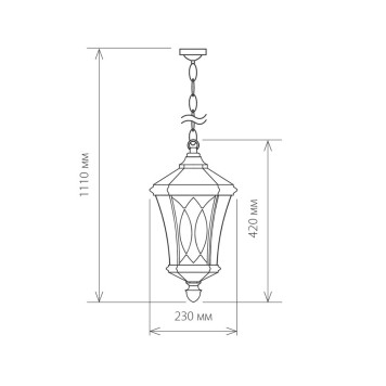 Уличный потолочный светильник Elektrostandard Virgo GLXT-1450H Black Gold-1