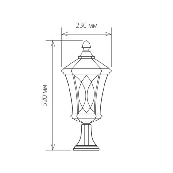 Уличный фонарь Elektrostandard Virgo GLXT-1450S Black Gold-4