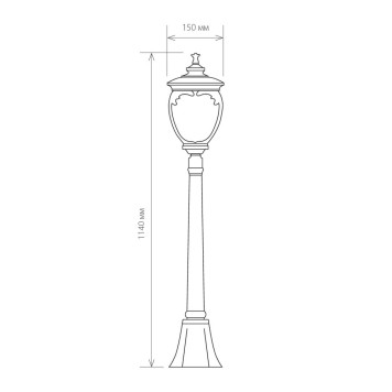 Уличный фонарь Elektrostandard Andromeda GLYF-8024F White Gold-3