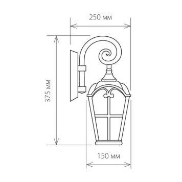 Уличный настенный светильник Elektrostandard Mira D-1
