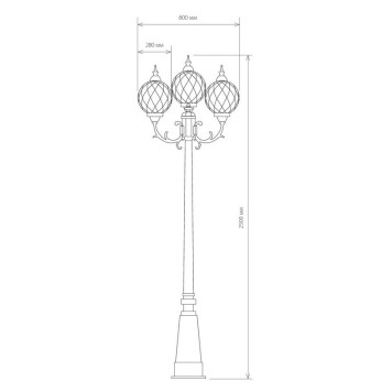 Уличный фонарь Elektrostandard Sirius F/3-1