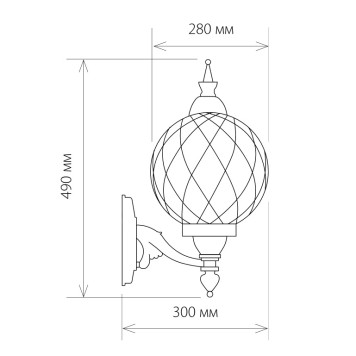 Уличный настенный светильник Elektrostandard Sirius U-1