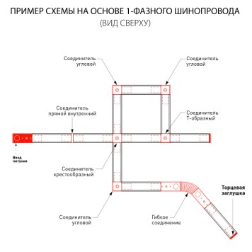 Токоподвод Elektrostandard TRP-1-1-WH-2