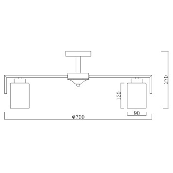 Светильник потолочный Escada Style 1142/7P Silver-5