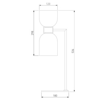 Лампа настольная Eurosvet Tandem 01084/2 Brass-5