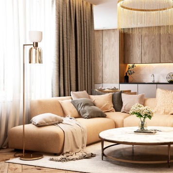 Торшер Eurosvet Tandem 01085/2 Brass-1