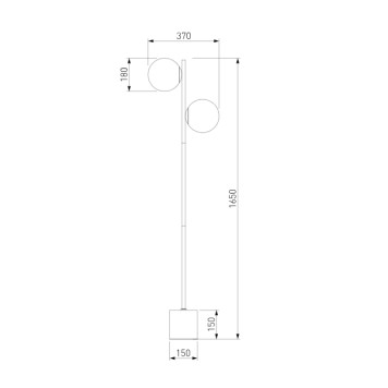 Торшер Eurosvet Marbella 01158/2 Black-4