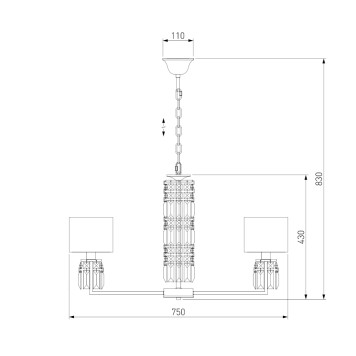 Люстра Eurosvet Zaffiro 10099/8 Gold-3
