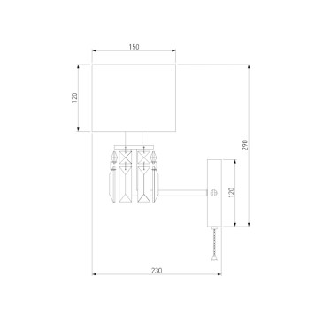 Бра Eurosvet Zaffiro 10129/1 Gold-1