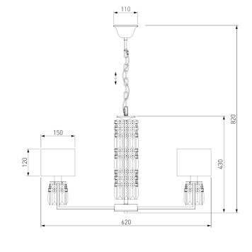 Люстра Eurosvet Zaffiro 10129/5 Gold-1