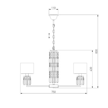 Люстра Eurosvet Zaffiro 10129/8 Gold-1