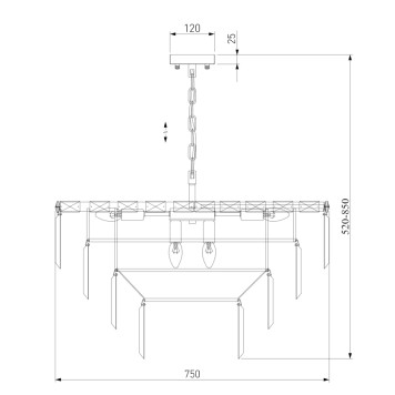 Люстра Eurosvet Elegante Smart 10130/10 Chrome-3