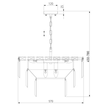 Люстра Eurosvet Elegante Smart 10130/8 Gold-3