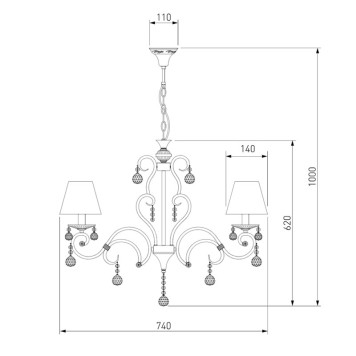 Люстра Eurosvet Ivin 12075/8-8