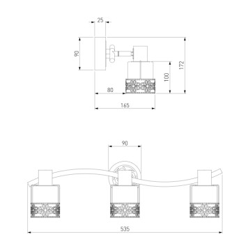 Спот Eurosvet Silvia 20025/3 Chrome-1
