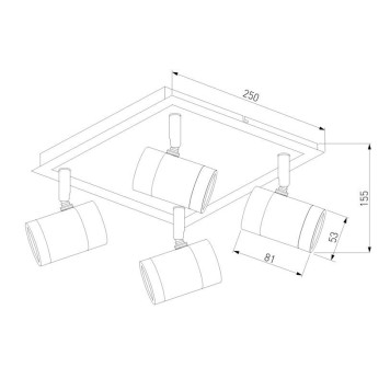 Спот Eurosvet Prime 20058/4 Black-3