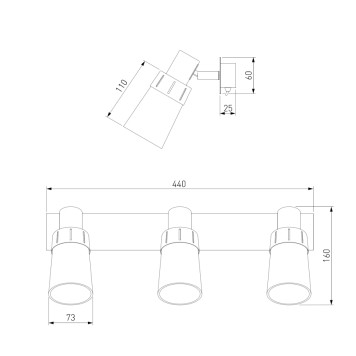 Спот Eurosvet Potter 20081/3 Black-1