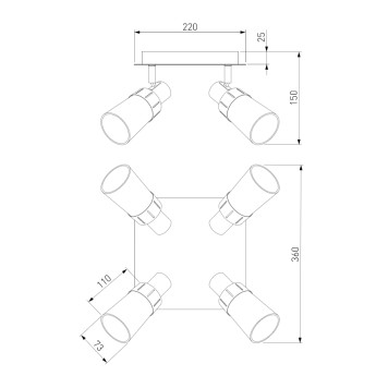 Спот Eurosvet Potter 20081/4 Black-3