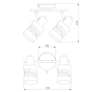 Спот Eurosvet Ansa 20120/2 Chrome-1