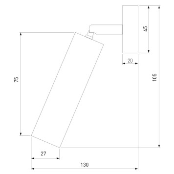 Спот Eurosvet Pin 20133/1 LED White Black-4