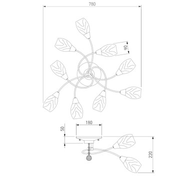 Светильник потолочный Eurosvet Virginia 2275/9-5