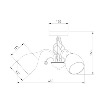 Светильник потолочный Eurosvet Gabriella 30026/3 Gold-1