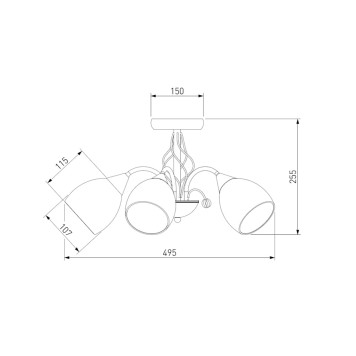 Светильник потолочный Eurosvet Gabriella 30026/5 Gold-2
