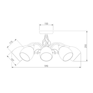 Светильник потолочный Eurosvet Gabriella 30026/8 Bronze-5