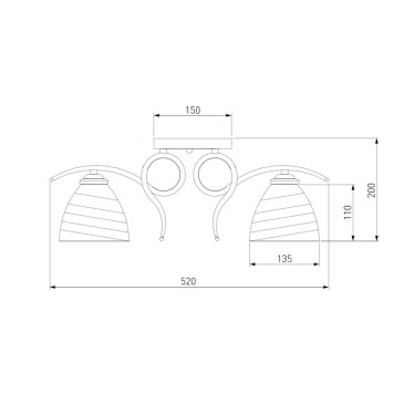 Светильник потолочный Eurosvet Megan 30121/5-4