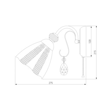 Бра Eurosvet Floranse 30155/1 Bronze-3