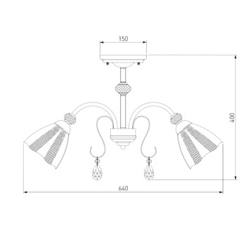 Светильник потолочный Eurosvet Floranse 30155/5 White-1