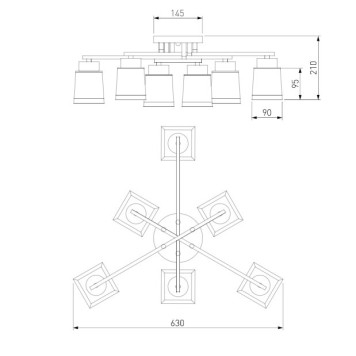 Светильник потолочный Eurosvet Delfi 30162/6-4