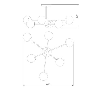 Светильник потолочный Eurosvet Ascot 30166/6 Chrome-5