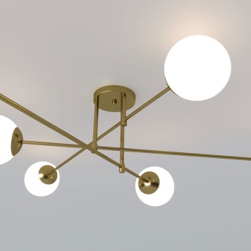 Светильник потолочный Eurosvet Netz Smart 30181/6 Brass-2