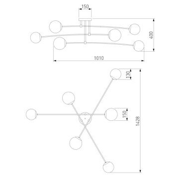 Светильник потолочный Eurosvet Netz Smart 30181/6 White-3