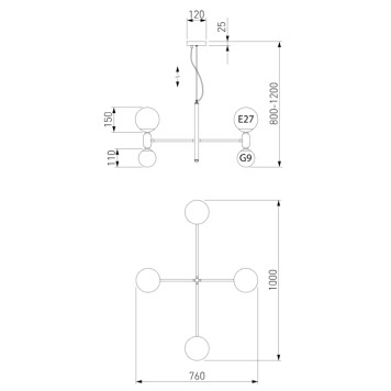Люстра Eurosvet Bubble 30182/8 Gold-1