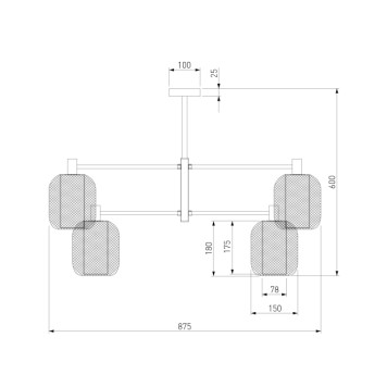 Светильник потолочный Eurosvet Voile 30192/8-4