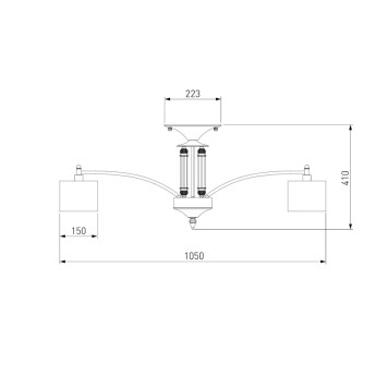 Светильник потолочный Eurosvet Adagio 60080/9-2
