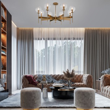 Светильник потолочный Eurosvet Arrista Smart 60130/8 Brass-1