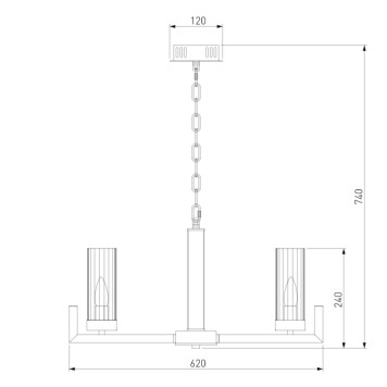 Люстра Eurosvet Arganie 60133/6 Brass-1