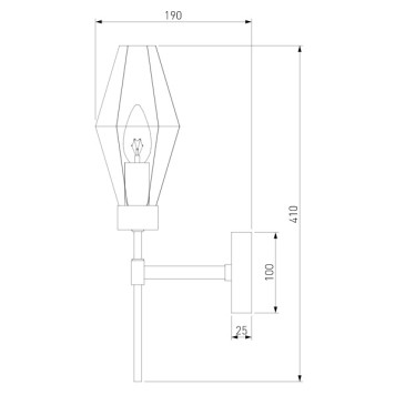 Бра Eurosvet Prism 60143/1 Brass-3