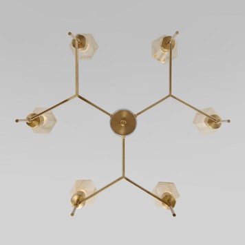 Светильник потолочный Eurosvet Prism 60143/6 Brass-3