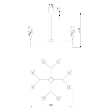 Светильник потолочный Eurosvet Prism 60143/8 Chrome-3