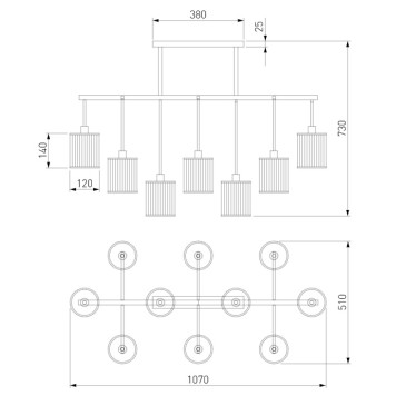 Люстра Eurosvet Inari Smart 60144/10 Gold-6