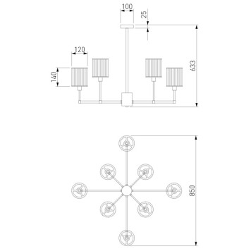 Светильник потолочный Eurosvet Inari Smart 60144/8 Gold-3